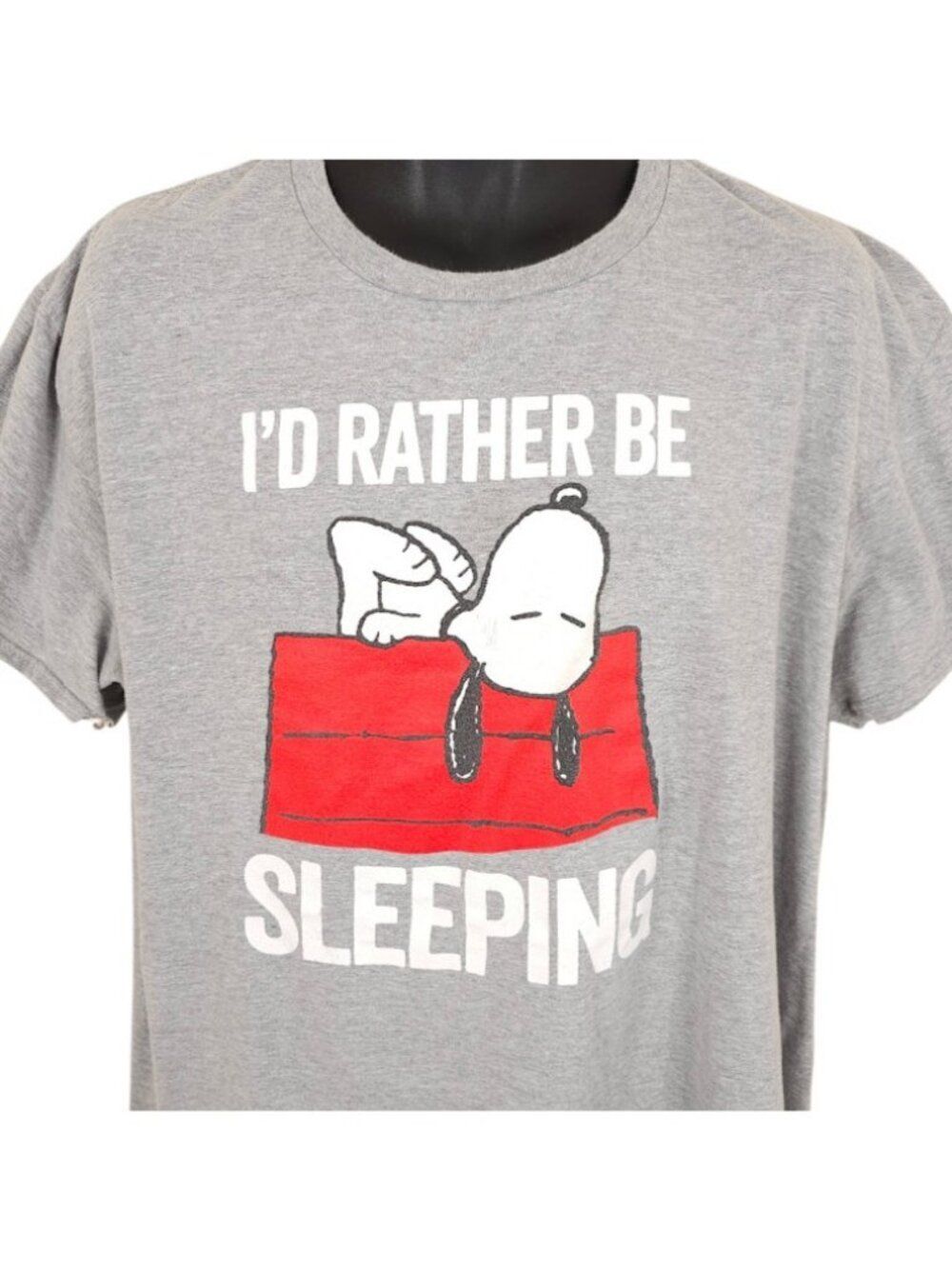 Snoopy T Shirt Mens Size 2XL Gray Peanuts Id Rather Be Sleeping Comic Strip